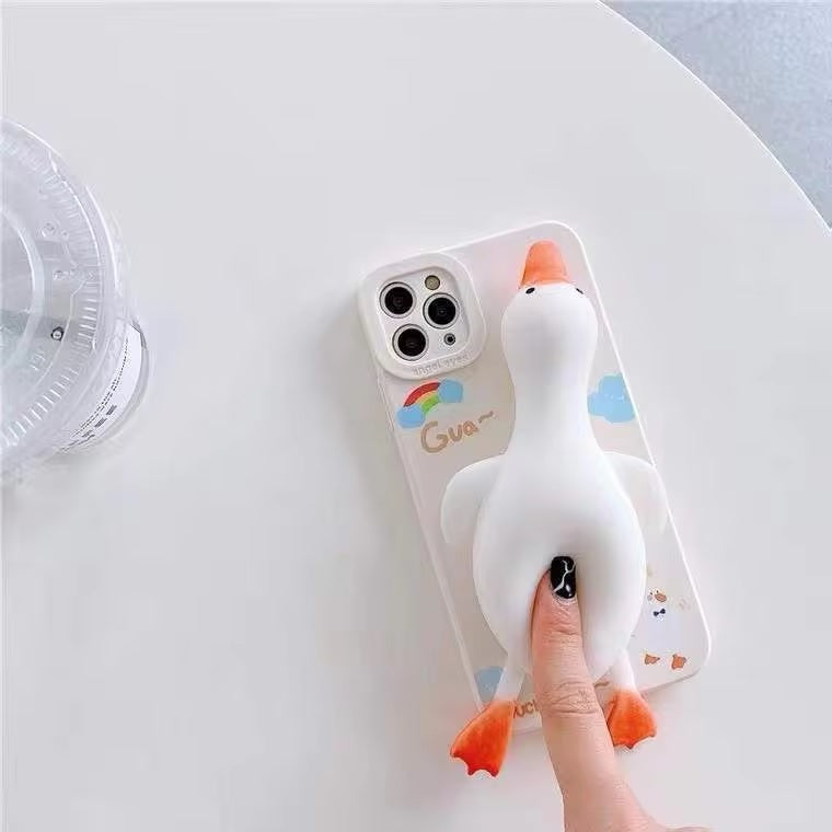 3D Cartoon Duck Squeezy Quack Stress Release Decor Case